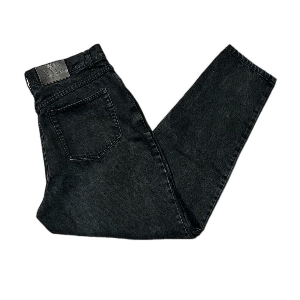 Vintage NY Jeans 100% Cotton Easy Fit – Black- Size 14 W-34"
